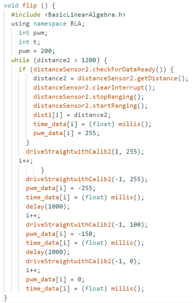 Flip stunt code snippet